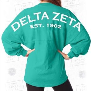 Delta Zeta turquoise spirit jersey